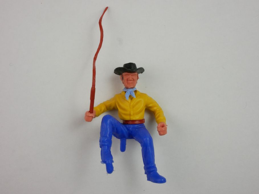 TIMPO Cowboy Kutscher Oberteil gelb Kopf-Hut einteilig 3. Serie Figur 120069