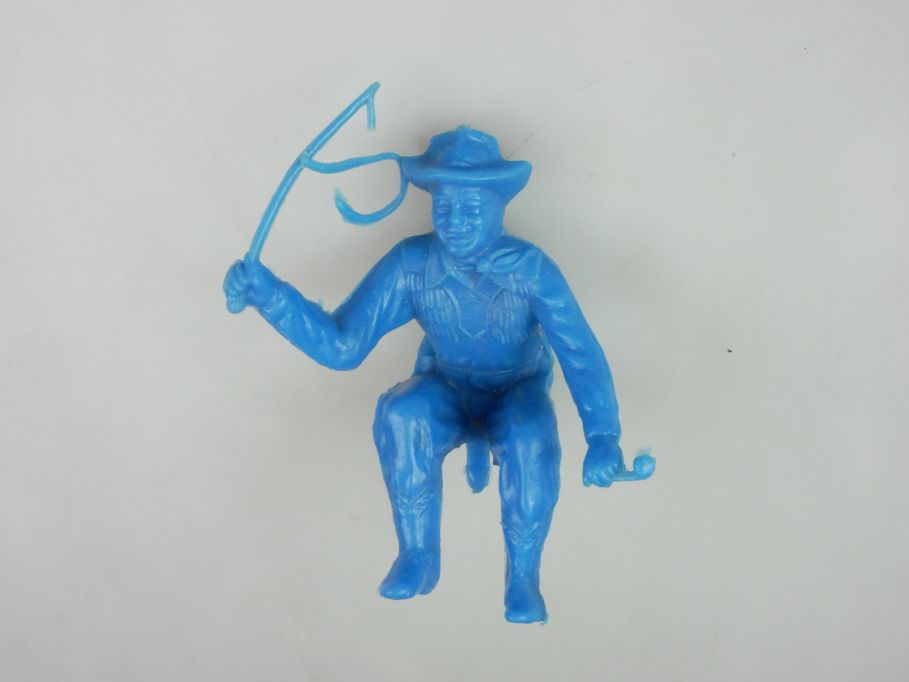 Kutscher Plastik Blau sitzend 7cm Hersteller unbekannt alt selten Figur 120155