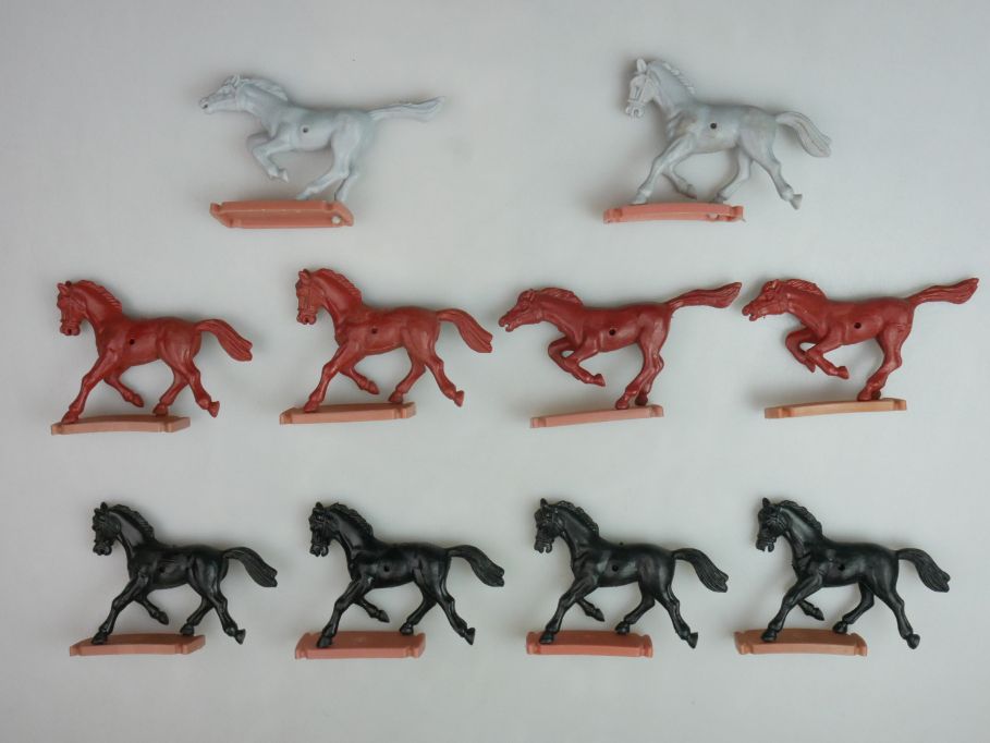 Plasty Billy Western 10 Pferde verschiedene Farben für Steckfiguren 120312