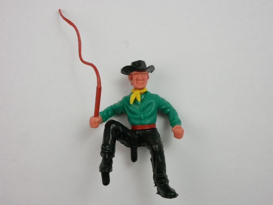 TIMPO Cowboy Kutscher Oberteil grün beide Hände geschlossen selten Figur 120321