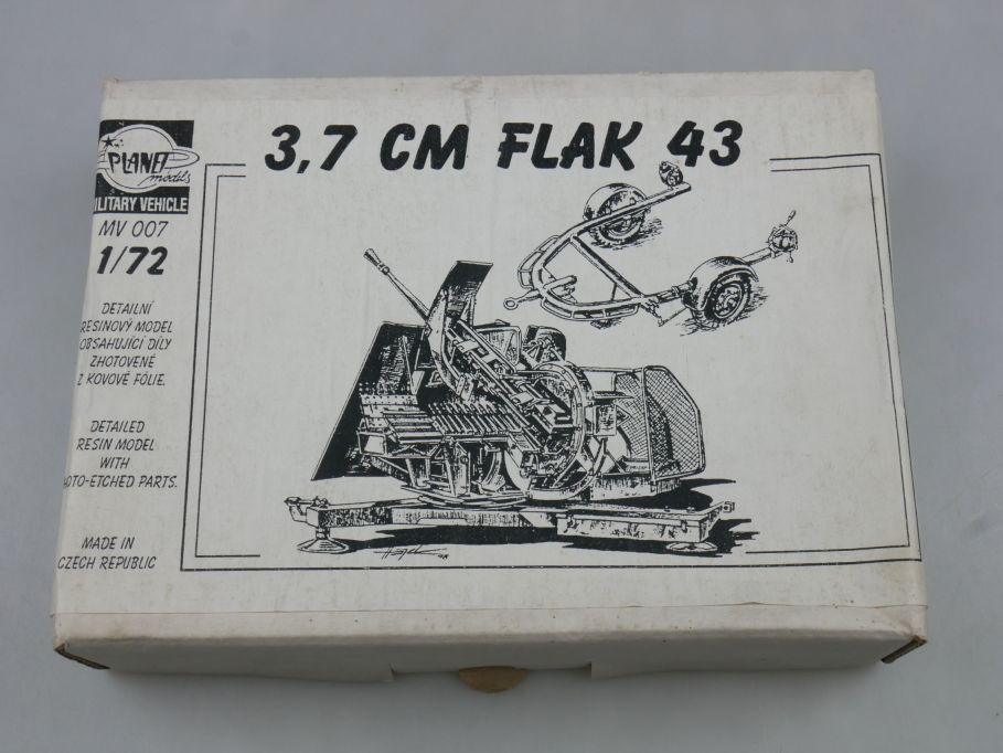Planet MV007 3,7cm Flak 43 Gun Kanone Militär Army Kit Bausatz 1/76 + Box 114775
