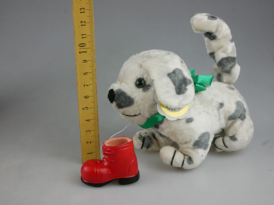 MS 078 1990´s Clockwork toy Puppy Playing Boot Dog Spielzeug Hund + Box 115194