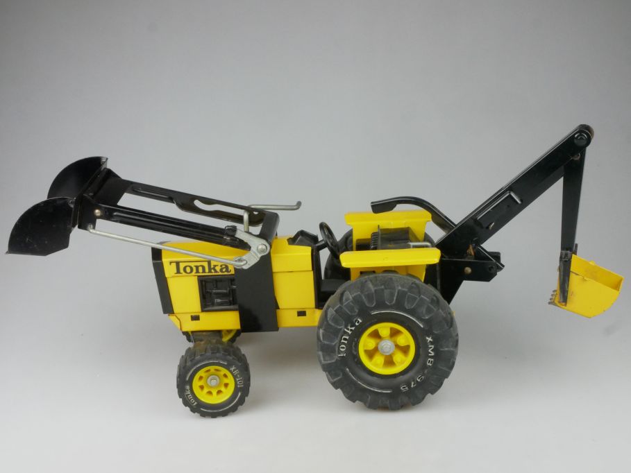 vintage 70´s Tonka Baggerlader Backhoe XR-101 XMB-975 Metall 116175