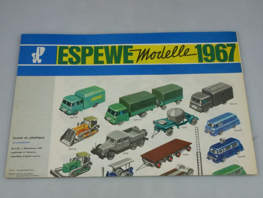 Selten Faltblatt ESPEWE 1967 french leaflet version SPW VEB DDR catalog 118109