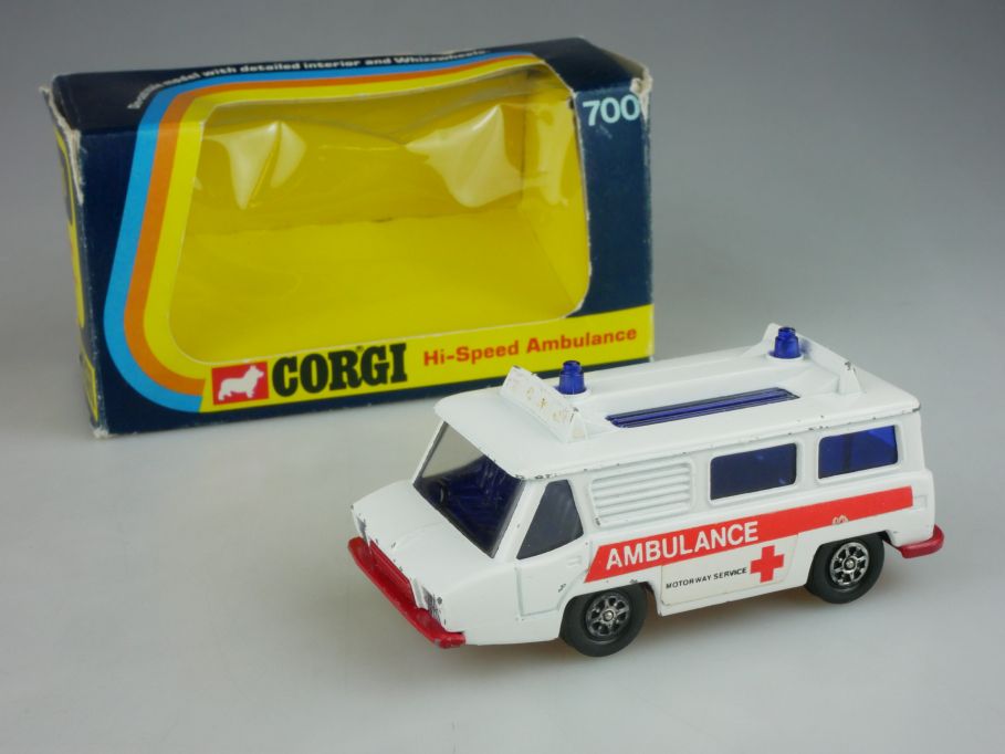 Corgi 700 Hi-Speed Ambulance Motorway Service + Box 119167