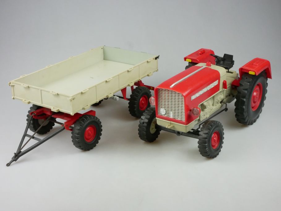 Anker Piko Traktor mit Anhänger DDR VEB vintage toy 119950