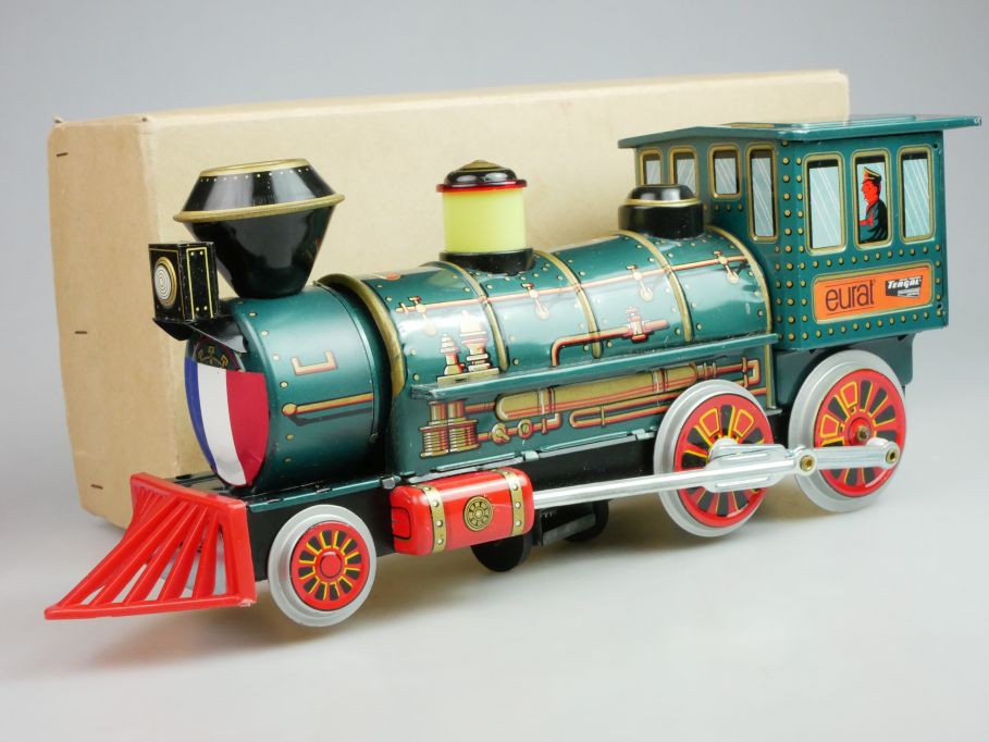 TM Modern Toys Japan Blech eural Tergal Dampflok tin toy locomotive + Box 120737
