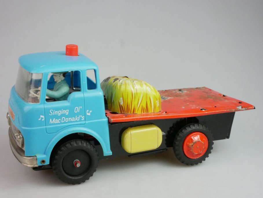 Blech Japan Truck singing ol MacDonalds vintage TOMY tin toy 121811