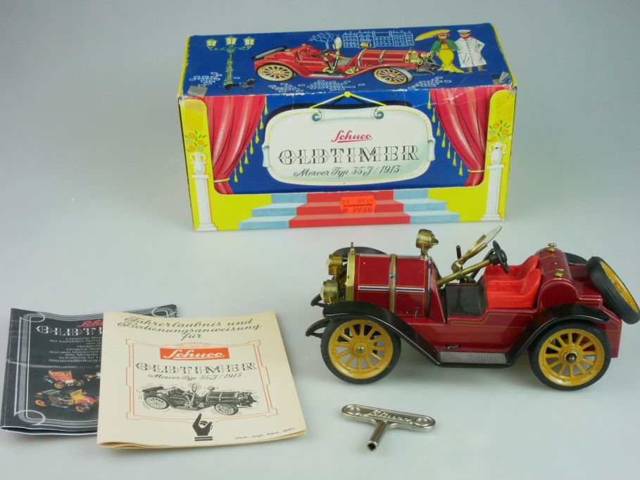 Schuco Oldtimer 1225 Blech Mercer Typ 35J 1913 18cm W Germany tin toy Box 122492