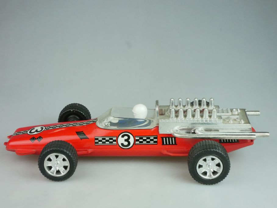 MSB Blech Spielzeug DDR Rennwagen 3 race car 29cm tin toy vintage  122775