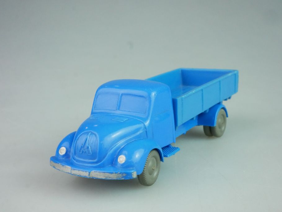 Wiking unverglast Saure 157/5 Pritschen LKW Magirus Himmelblau 122958