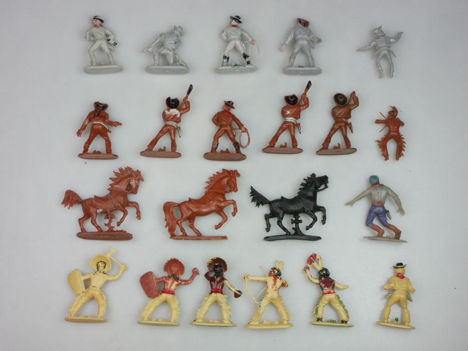 Jean Höfler W.Germany 21 Wildwest Cowboy Indianer defekt 123097