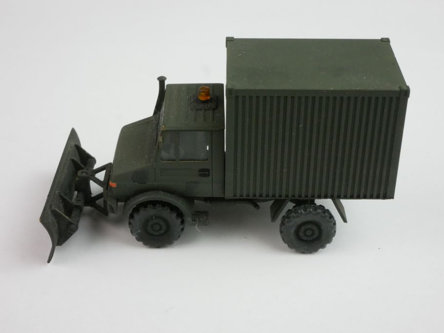 MILITÄR 1/87 Roco Unimog Logistik US + BW Gebrusht gesupert H0 121982