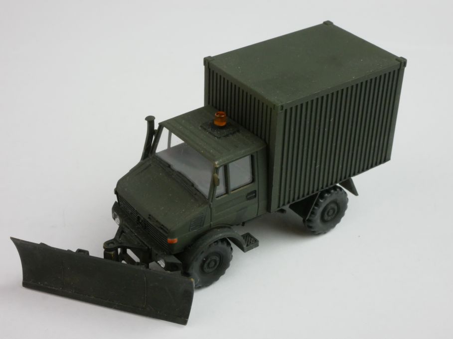 MILITÄR 1/87 Roco Unimog Logistik US + BW Gebrusht gesupert H0 121982