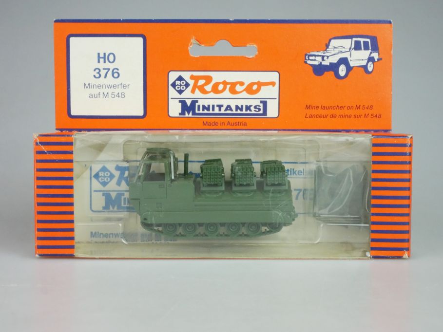 Roco Minitanks H0 376 Minenwerfer auf M 548 Militär Blister 121985