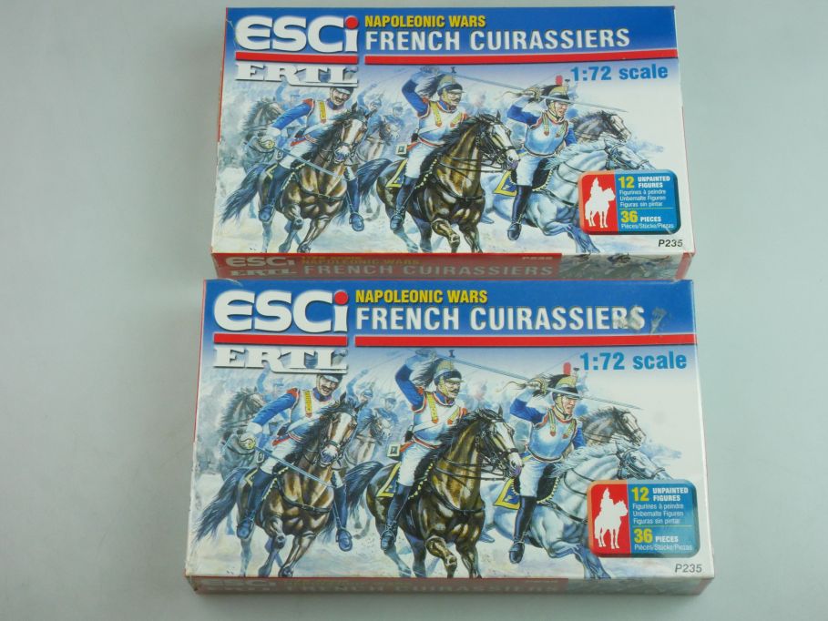 2x ESCi 1/72 P235 French Cuirassiers Napoleonic Wars Kit sealed Box 121218