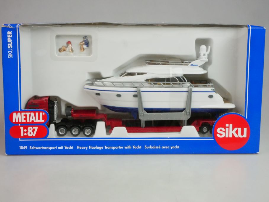 Siku H0 1/87 1849 Schwertransport mit Yacht Elegance OVP Blisterbox 124542