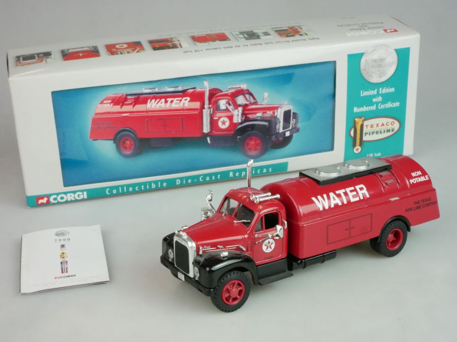 Corgi 1/50 Texaco Mack B Series Tanker WATER 53302 + Box 124713