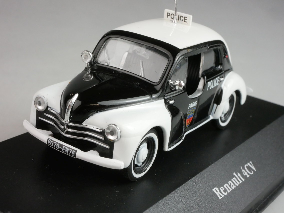 Atlas 1/43 Police  Renault 4CV Frankreich 1955 + Box - 124881