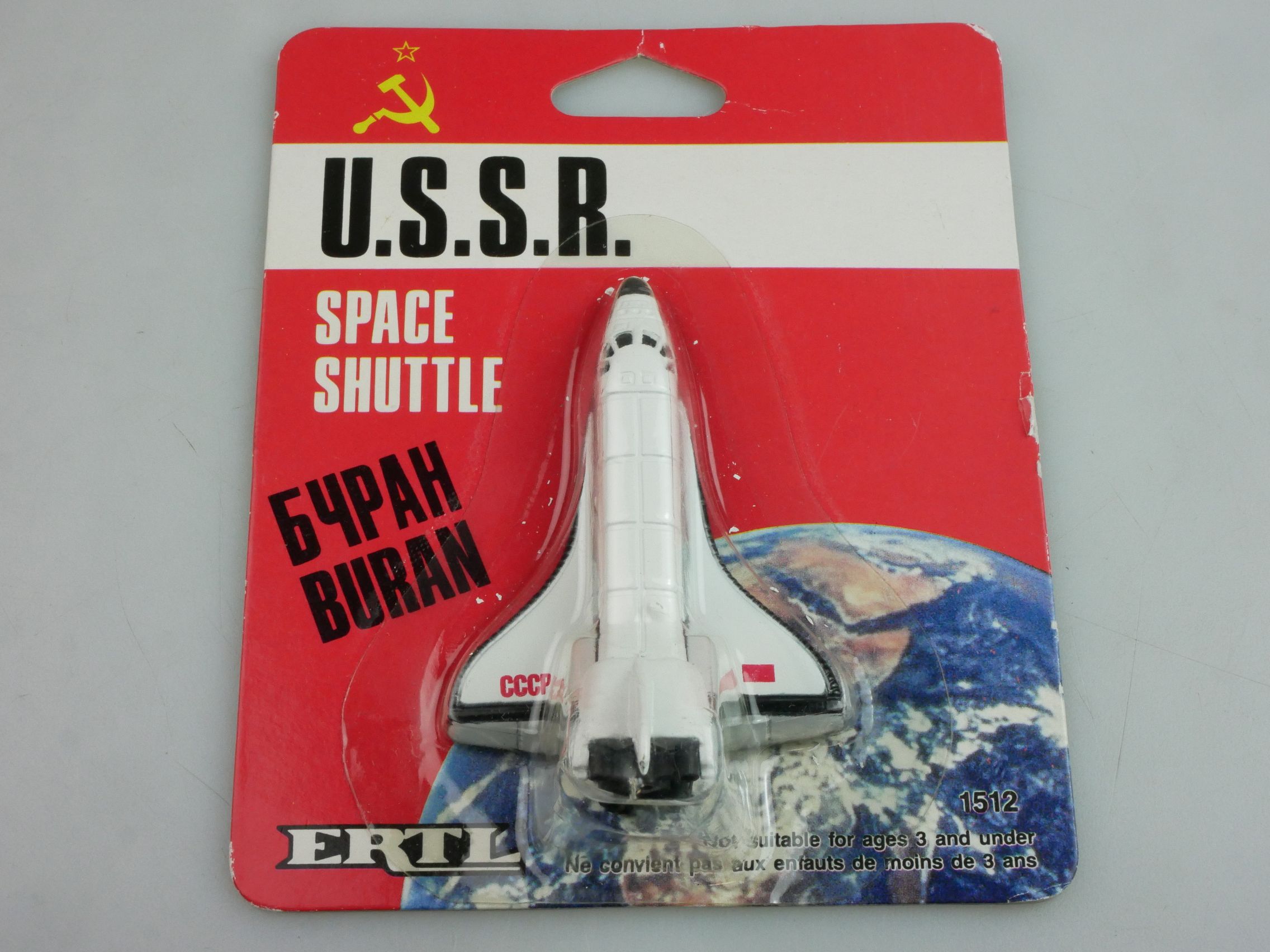 Ertl Soviet Space Shuttle 1983 7,1cm auf Blisterkarte Karte 125351