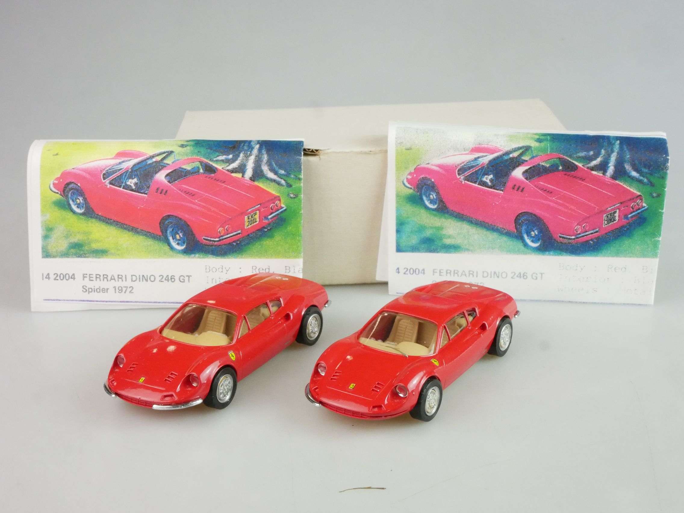 2x Kager Models 2003 Ferrari DINO 245 GT 1/43 gebaut 125408
