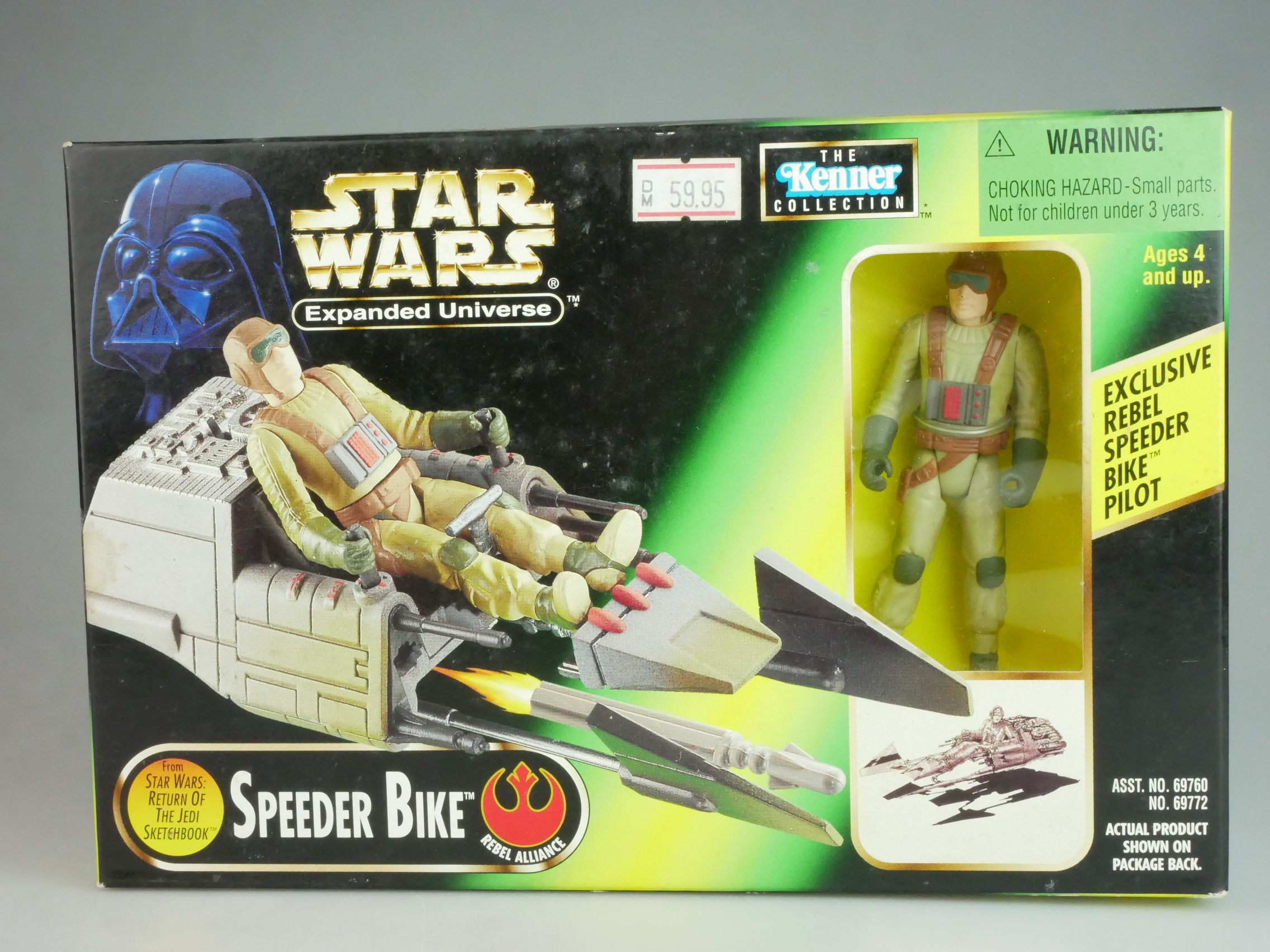 Kenner Hasbro 1997 Star Wars Rebel Speeder Bike + Pilot 69772 Box 125456