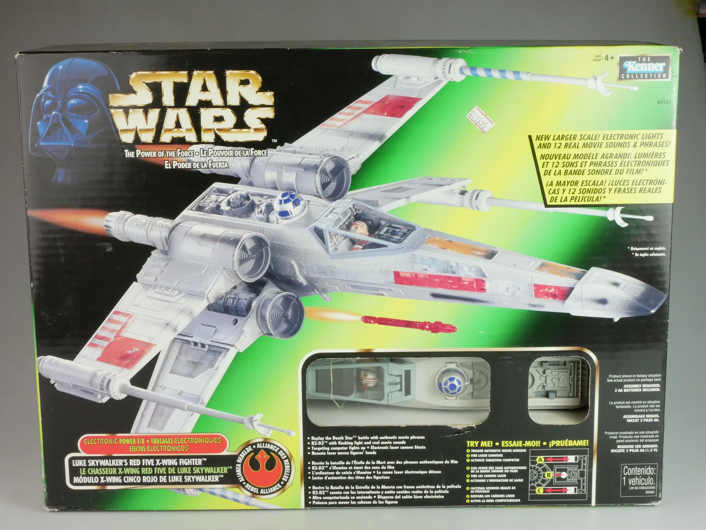 Kenner POTF 1997 Star Wars Luke Skywalkers Red five X-Wing Fighter Box 125459