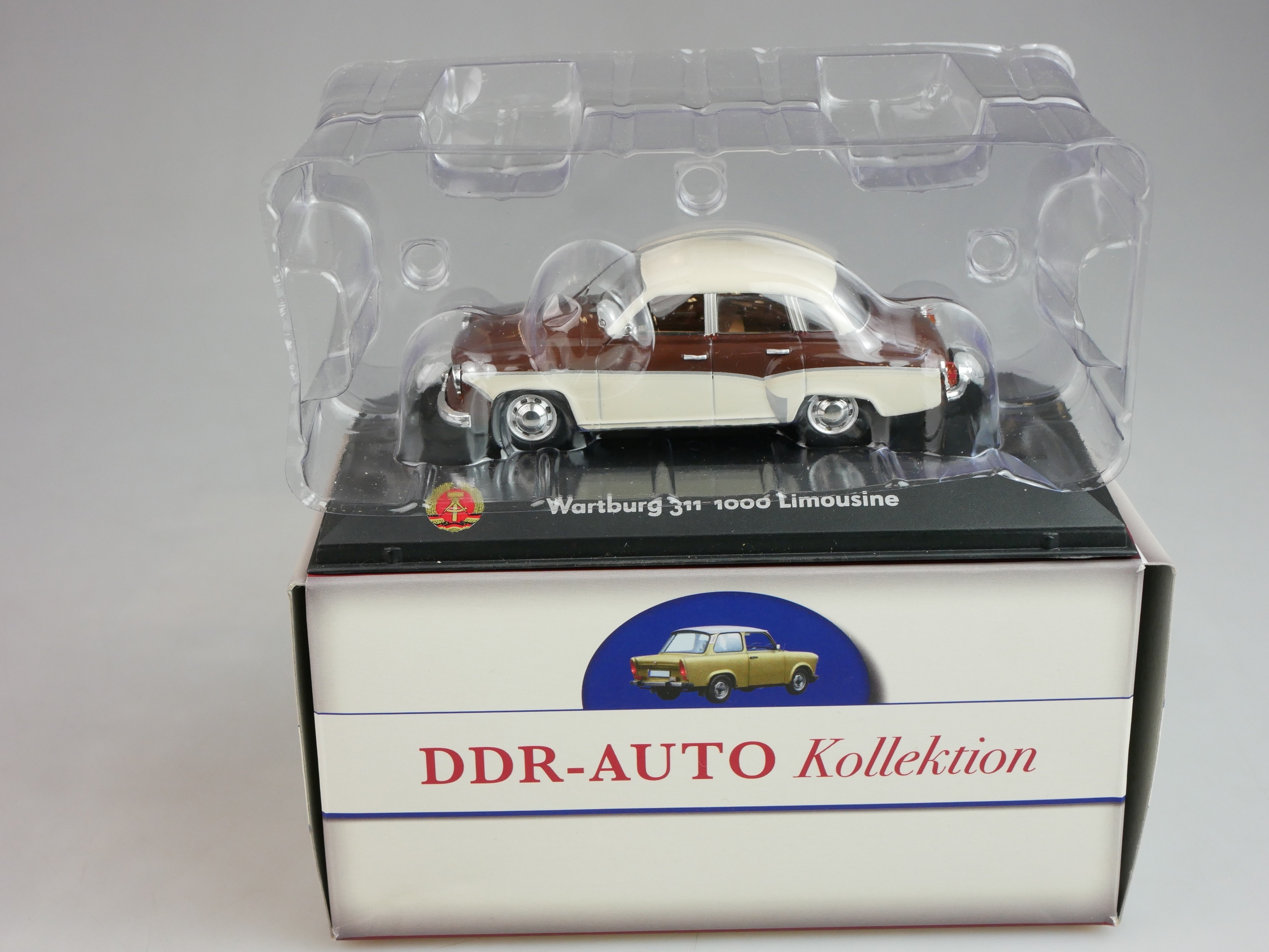 Atlas 1/43 DDR-Auto Kollektion Wartburg 311 1000 Limousine + Box