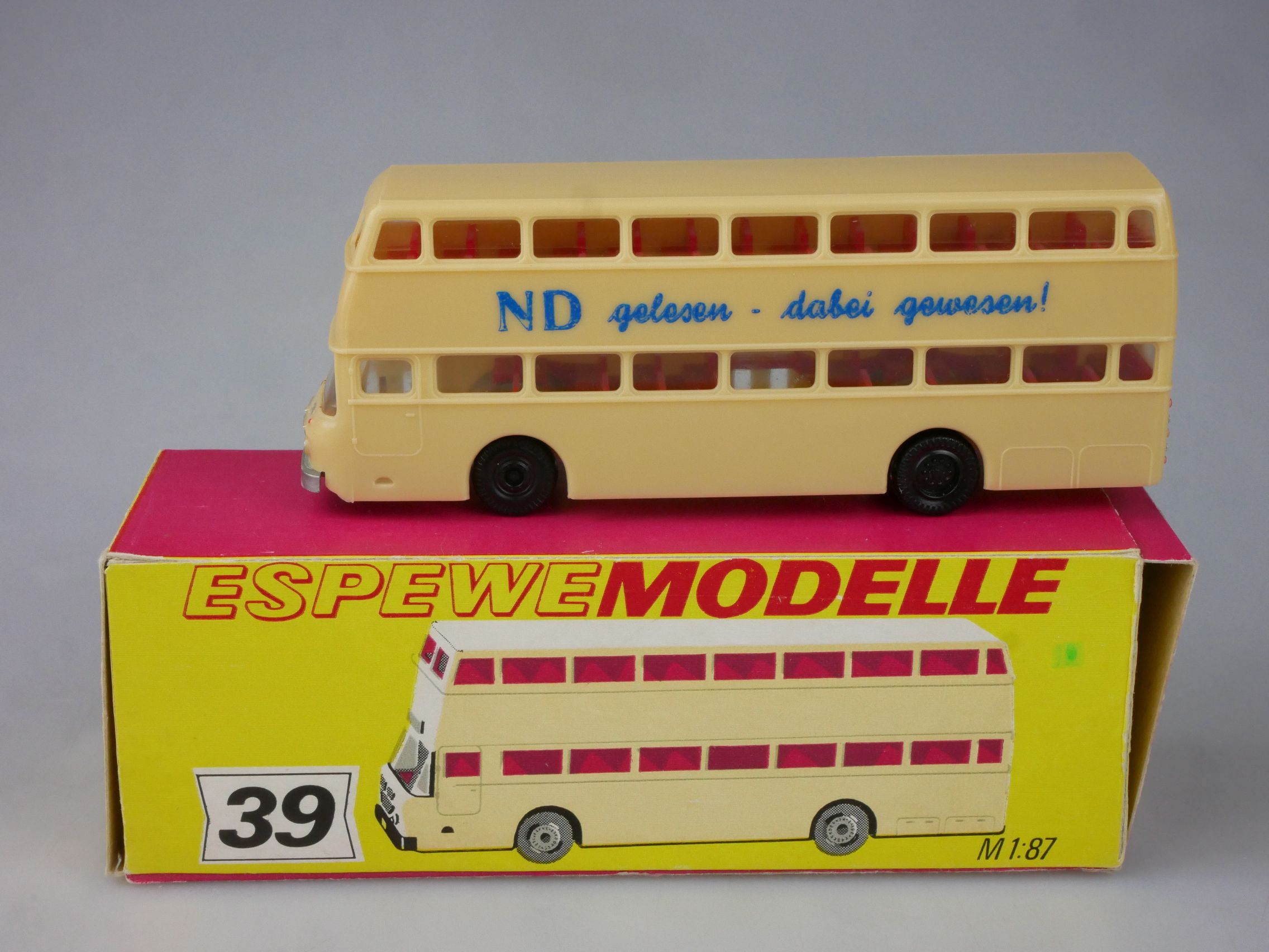 Espewe 1/87 1039 Doppelstockbus Büssing Bus Doppeldecker ND DDR + Box 125999