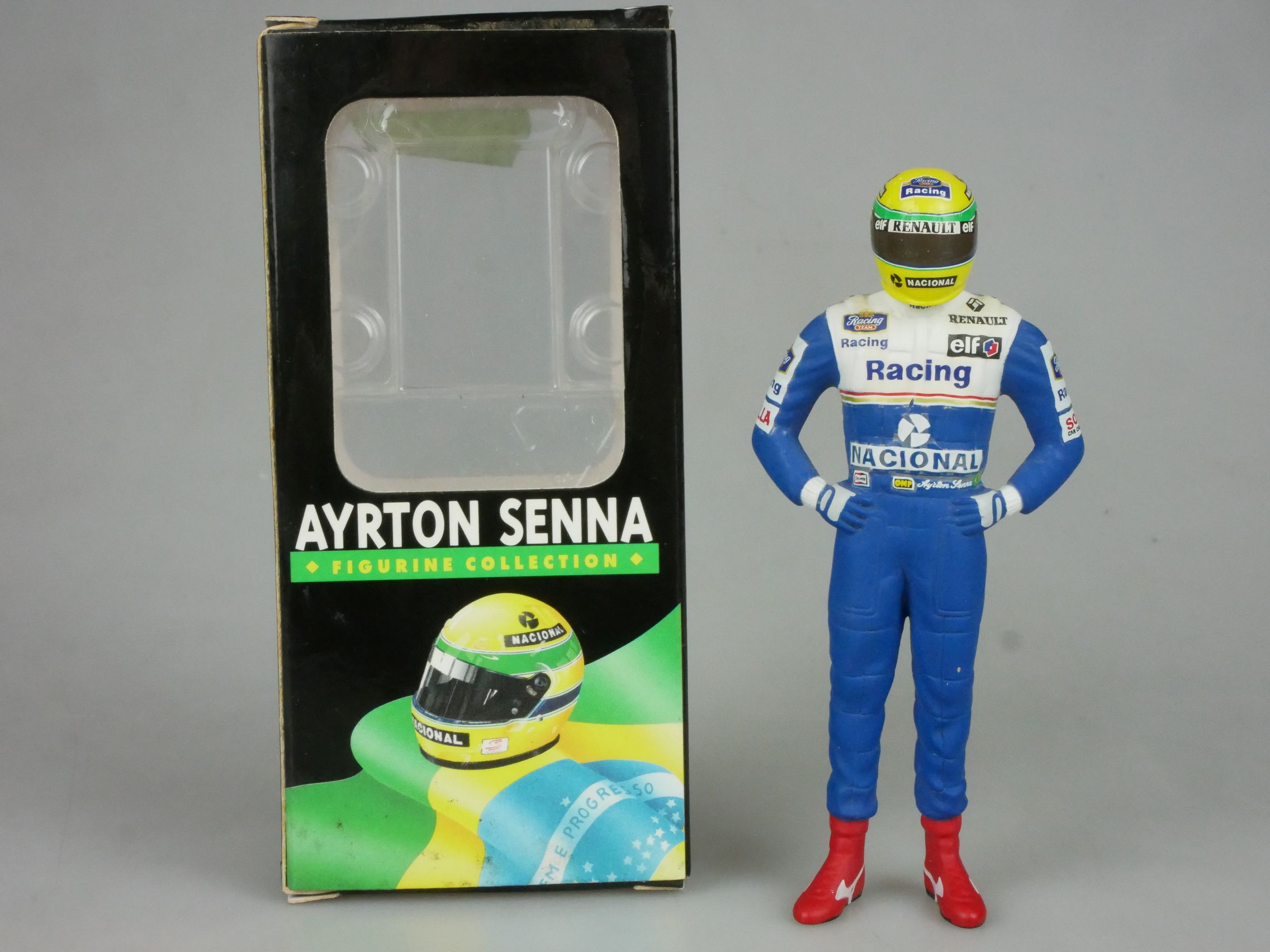 Minichamps 1/18 1994 Ayrton Senna F1 Figur Renault 540318402 + Box 126264