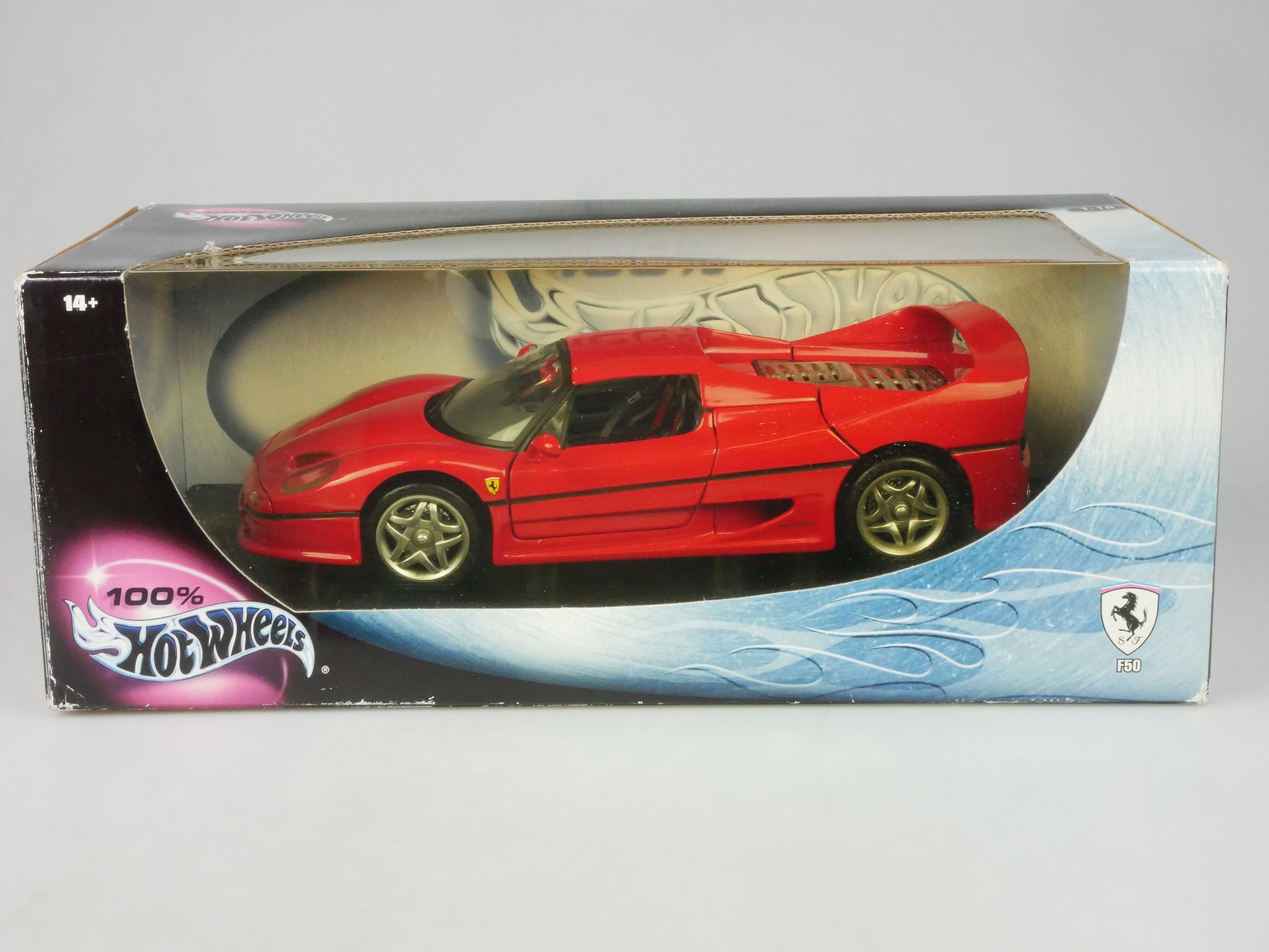 Hot Wheels 1/18 Ferrari F50 red diecast 50430 + Box 126642