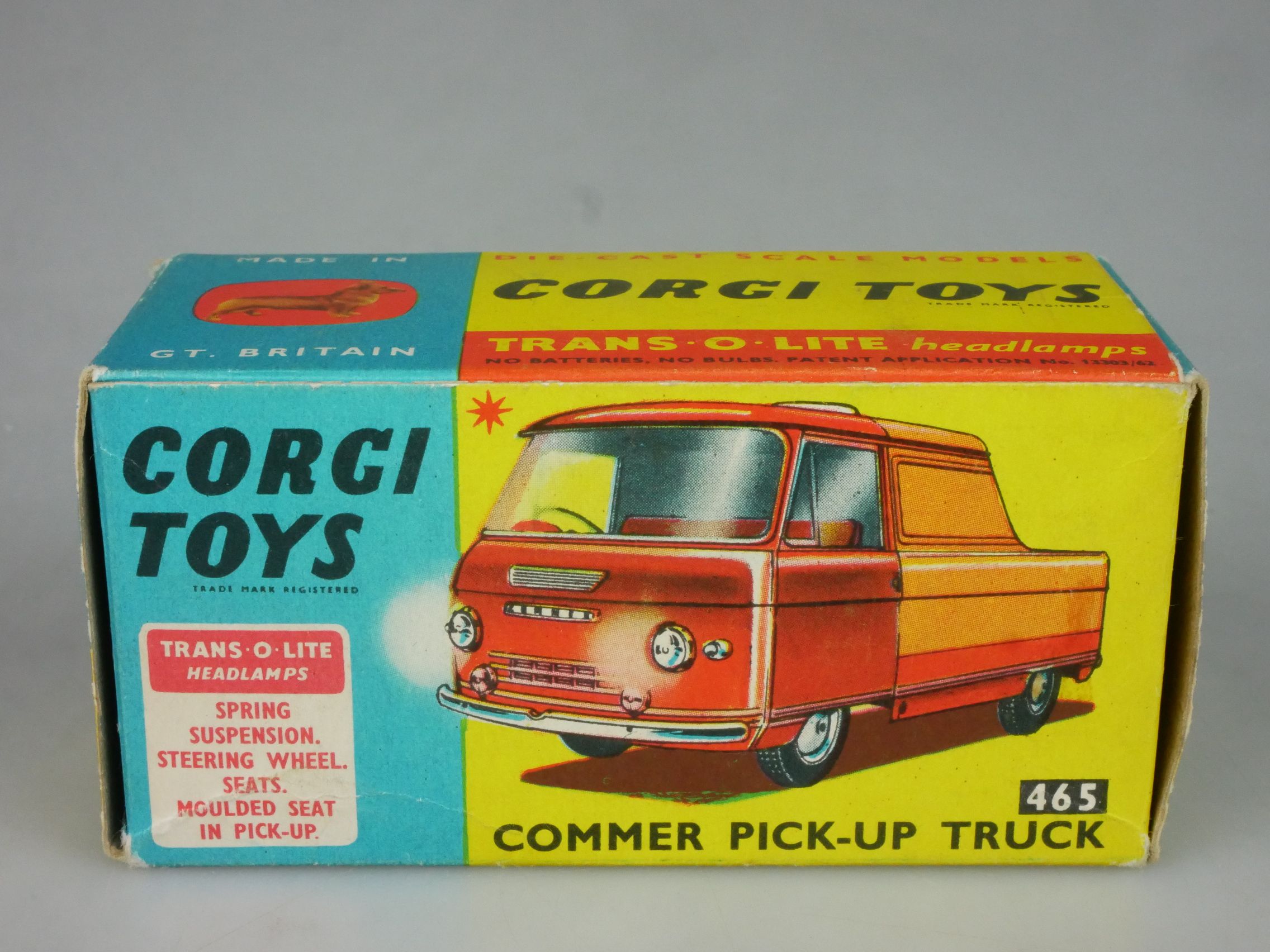 Corgi Toys 465 LEERE Original Box Commer Pick-Up Truck  empty Box 126646