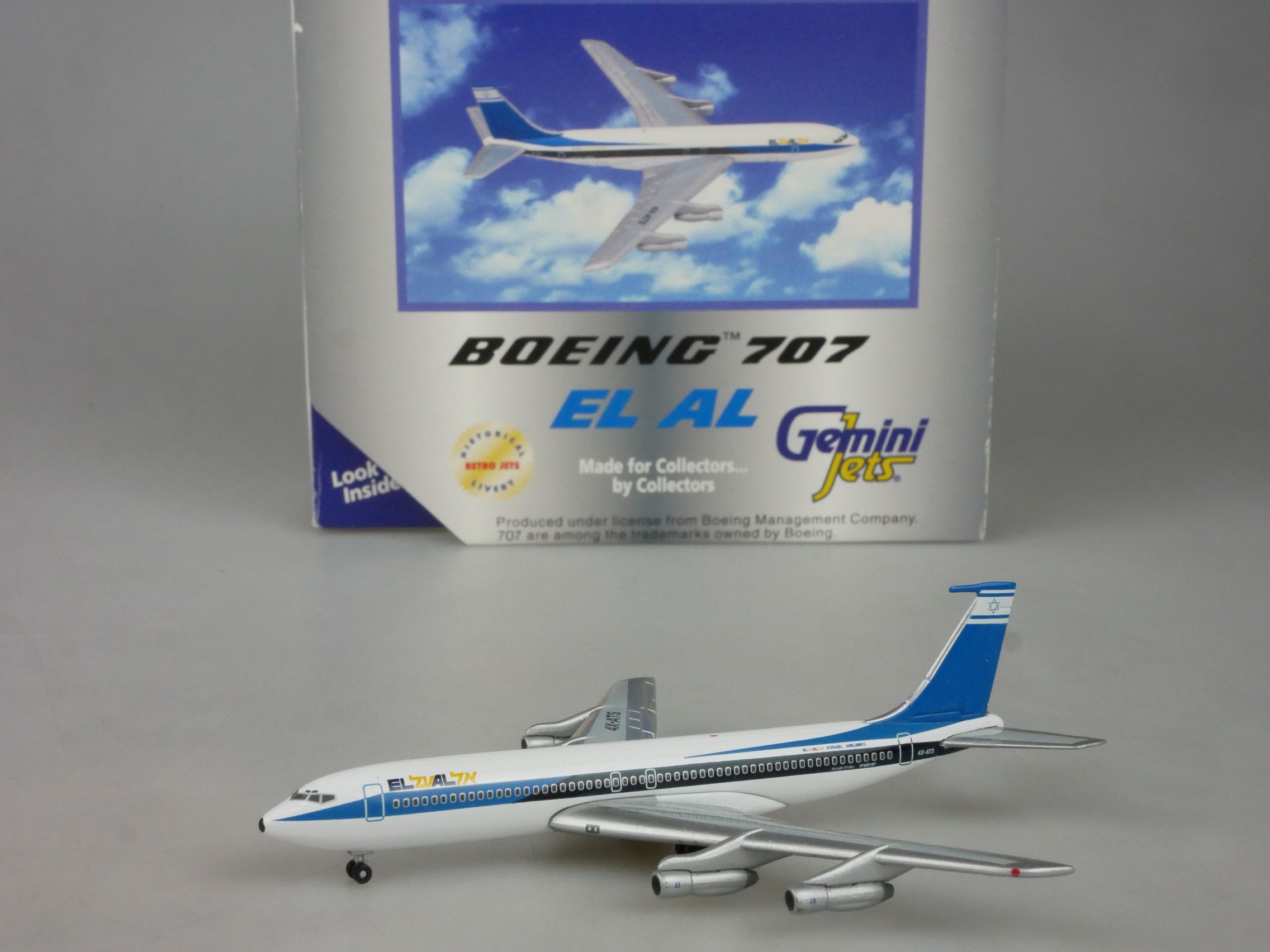 Gemini Jets 1/400 BOEING 707 358B EL AL aircraft plane GJELY186 + Box 126690