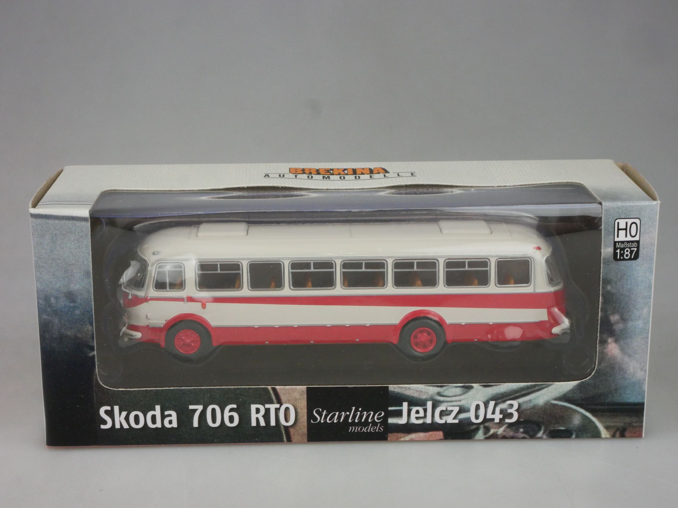 Brekina H0 Skoda 706 RTO Starline Jelcz 043 Bus in Box 126818