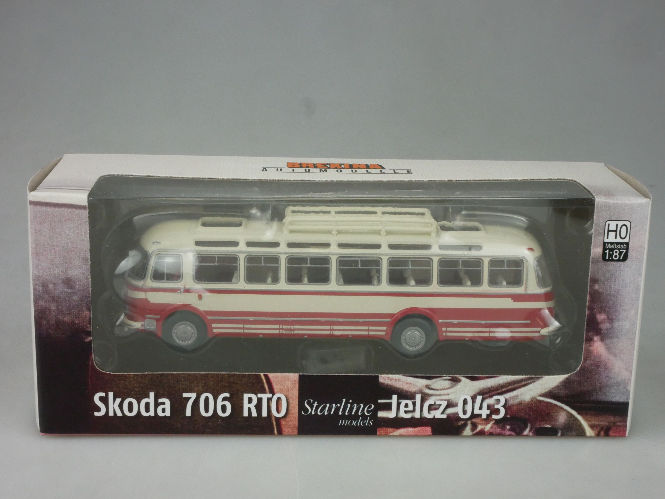 Brekina H0 Skoda 706 RTO Starline Jelcz 043 Bus in Box 126819